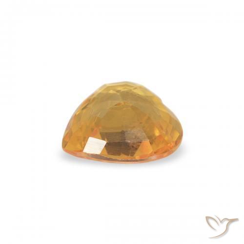 Zaffiro Arancione brillante naturale da 0.35 ct, Cuore, VVS