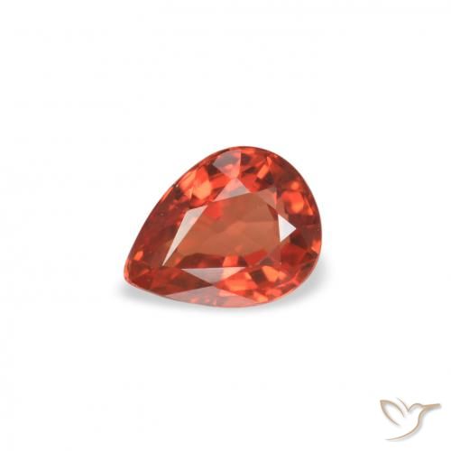 0.39ct Naturale Rosso medio Zaffiro, Forma a pera, VVS-VS