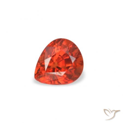 0.45ct Naturale Rosso cremisi brillante Zaffiro, Forma a pera, VVS-VS, Photo A