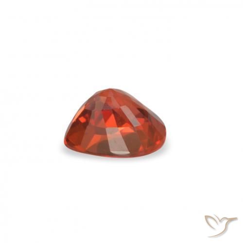 Zaffiro Rosso cremisi brillante naturale da 0.45 ct, Forma a pera, VVS-VS