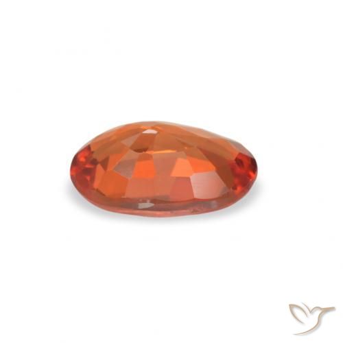 Zaffiro Rosso intenso naturale da 0.62 ct, Ovale, VVS-VS
