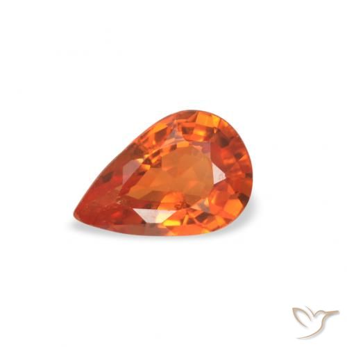 0.46ct Naturale Rosso intenso Zaffiro, Forma a pera, VVS-VS