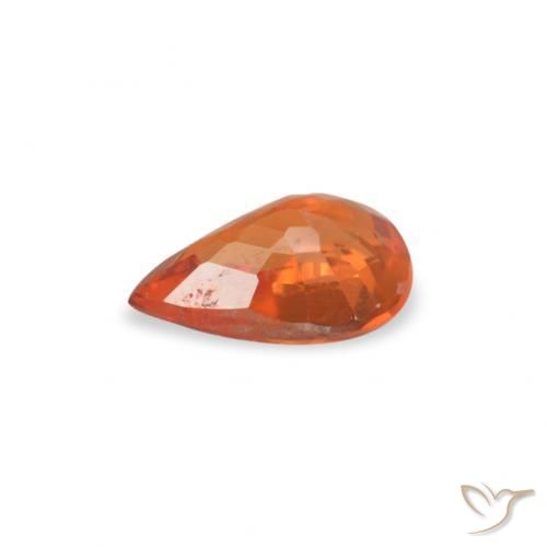 Zaffiro Rosso intenso naturale da 0.46 ct, Forma a pera, VVS-VS