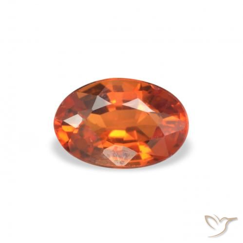 0.65ct Naturale Arancia Fuoco Zaffiro, Ovale, VVS-VS