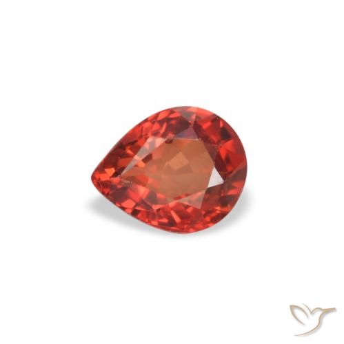 0.42ct Naturale Rosso brillante Zaffiro, Forma a pera, VVS-VS