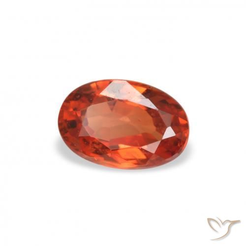 Zaffiro Rosso brillante naturale da 0.56 ct, Ovale, VVS-VS