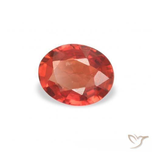 Zaffiro Rosso intenso naturale da 0.33 ct, Ovale, VVS