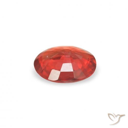 Zaffiro Rosso intenso naturale da 0.33 ct, Ovale, VVS