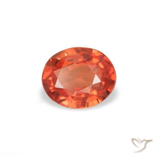 Zaffiro Rosso cremisi brillante naturale da 0.33 ct, Ovale, VVS