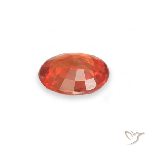 Zaffiro Rosso cremisi brillante naturale da 0.33 ct, Ovale, VVS