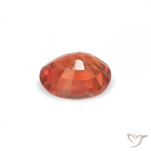 Zaffiro Arancione rossastra naturale da 0.38 ct, Ovale, VVS