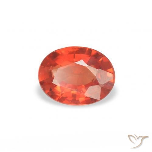 Zaffiro Rosso cremisi brillante naturale da 0.37 ct, Ovale, VS