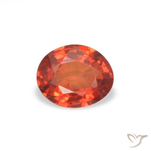 0.41ct Naturale Rosso cremisi brillante Zaffiro, Ovale, VS