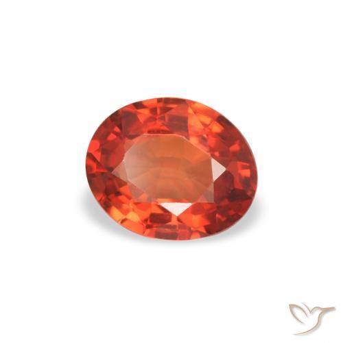 Zaffiro Rosso cremisi brillante naturale da 0.41 ct, Ovale, VS