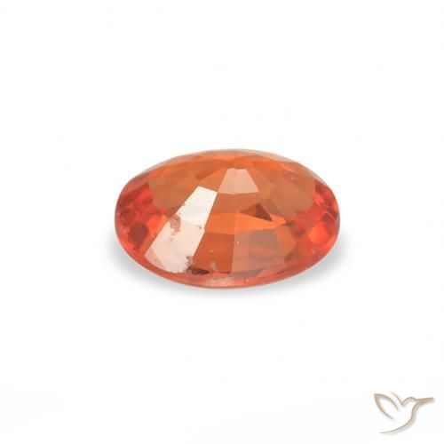 Zaffiro Arancione Ambra naturale da 0.41 ct, Ovale, VS