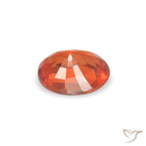 Zaffiro Arancia Fuoco naturale da 0.39 ct, Ovale, VS