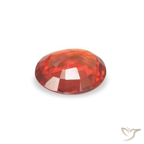 Zaffiro Arancio caldo naturale da 0.36 ct, Ovale, VS