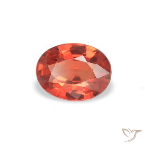 Zaffiro Rosso intenso naturale da 0.36 ct, Ovale, VS