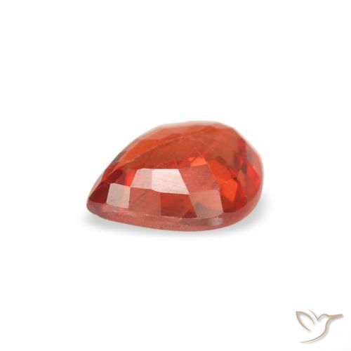 Zaffiro Arancia Fuoco naturale da 0.45 ct, Forma a pera, VS