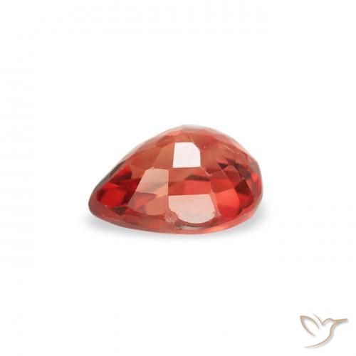 Zaffiro Rosso medio naturale da 0.43 ct, Forma a pera, VS