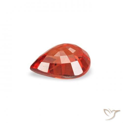 Zaffiro Rosso intenso naturale da 0.38 ct, Forma a pera, VS