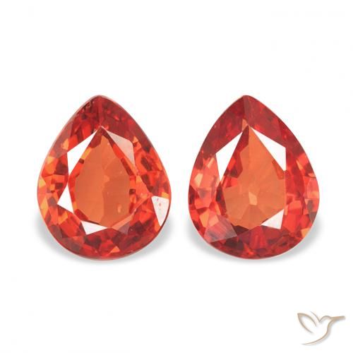 0.67ctw Naturale Rosso intenso Zaffiro, Forma a pera, VS