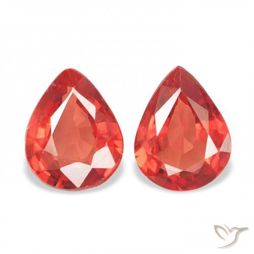 0.81ctw Naturale Rosso cremisi brillante Zaffiro, Forma a pera, VVS-VS