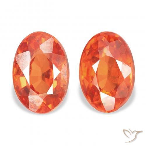 1.60ctw Naturale Arancio Medio Zaffiro, Ovale, VS