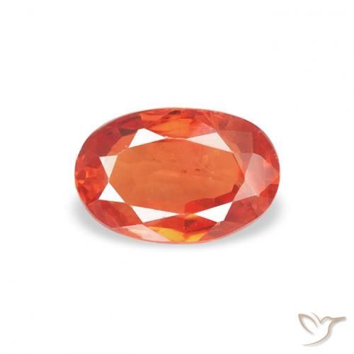 0.67ct Naturale Arancio Medio Zaffiro, Ovale, VS