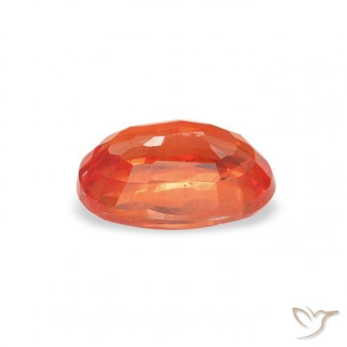Zaffiro Arancio Medio naturale da 0.67 ct, Ovale, VS