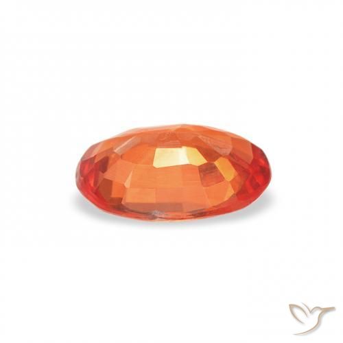 Zaffiro Arancia Fuoco naturale da 0.56 ct, Ovale, VS