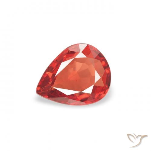 0.37ct Naturale Rosso medio Zaffiro, Forma a pera, VS