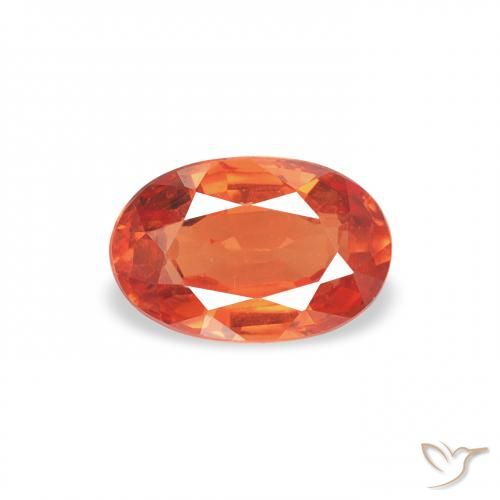 0.71ct Naturale Arancio Medio Zaffiro, Ovale, VS