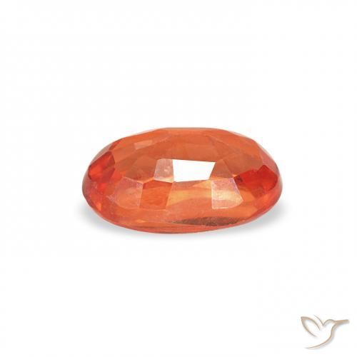 Zaffiro Arancio Medio naturale da 0.71 ct, Ovale, VS