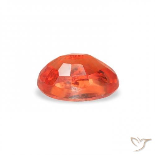 Zaffiro Arancione rossastra naturale da 0.62 ct, Ovale, VS