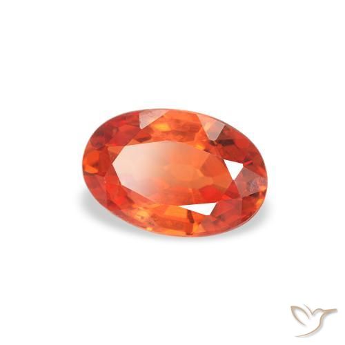 Zaffiro Rosso cremisi brillante naturale da 0.61 ct, Ovale, VS