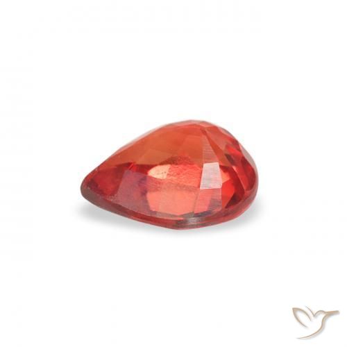 Zaffiro Rosso intenso naturale da 0.41 ct, Forma a pera, VS