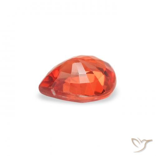 Zaffiro Rosso intenso naturale da 0.46 ct, Forma a pera, VS
