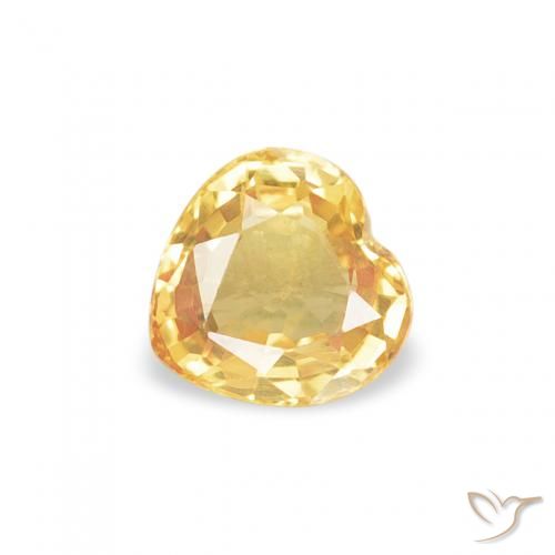 Zaffiro Oro naturale da 0.43 ct, Cuore, VVS