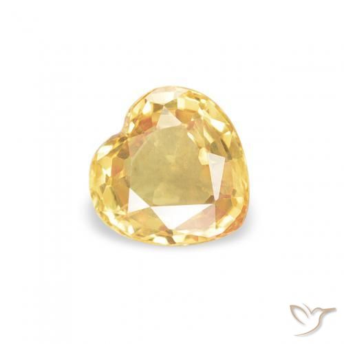 Zaffiro Oro naturale da 0.43 ct, Cuore, VVS