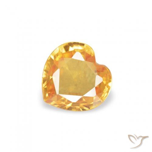 Zaffiro Medium Dark-Golden naturale da 0.35 ct, Cuore, VVS