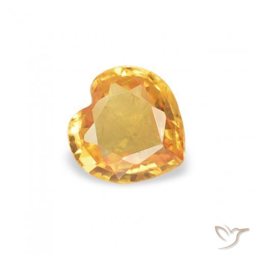 Zaffiro Medium Dark-Golden naturale da 0.35 ct, Cuore, VVS