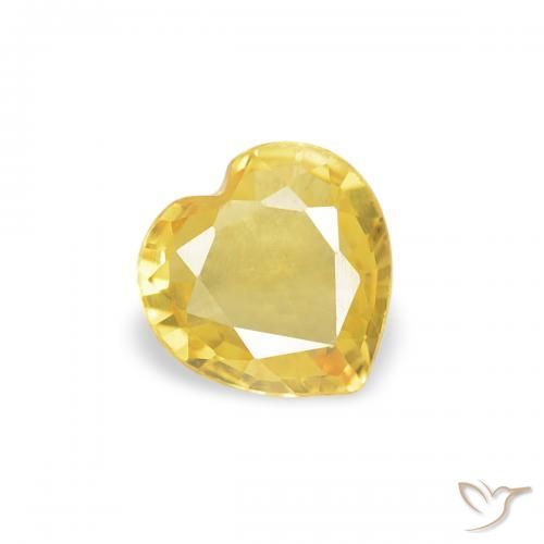 Zaffiro Giallo Toscana naturale da 0.30 ct, Cuore, VVS