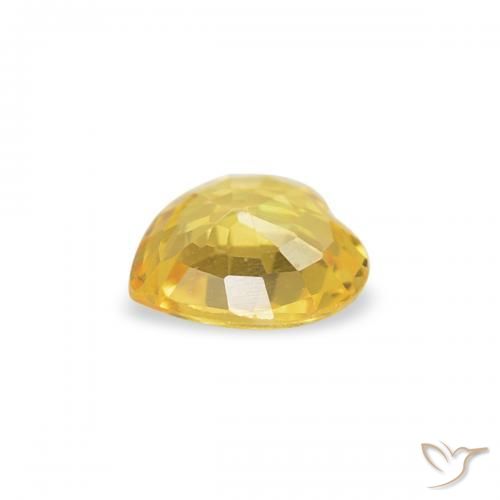 Zaffiro Giallo Toscana naturale da 0.30 ct, Cuore, VVS