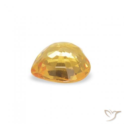 Zaffiro Dorato naturale da 0.35 ct, Cuore, VVS