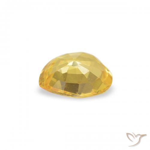 Zaffiro Arancio dorato naturale da 0.31 ct, Cuore, VVS