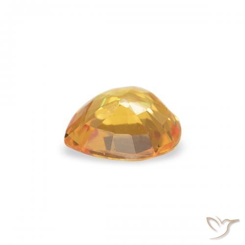 Zaffiro Dorato medio naturale da 0.31 ct, Cuore, VVS