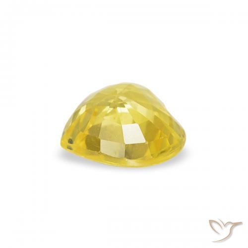 Zaffiro Medium Light-Yellow naturale da 0.39 ct, Cuore, VS