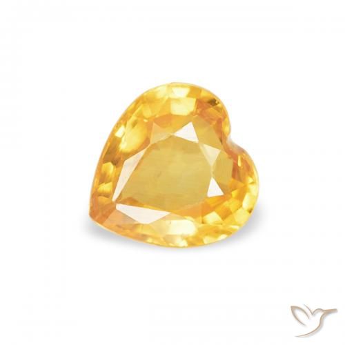 0.37ct Naturale Oro medio Zaffiro, Cuore, VS