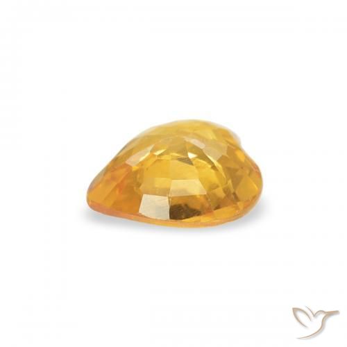 Zaffiro Oro medio naturale da 0.37 ct, Cuore, VS